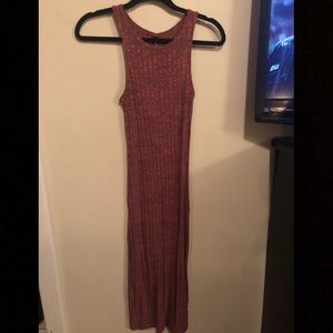 Red/Burgundy midi dress
